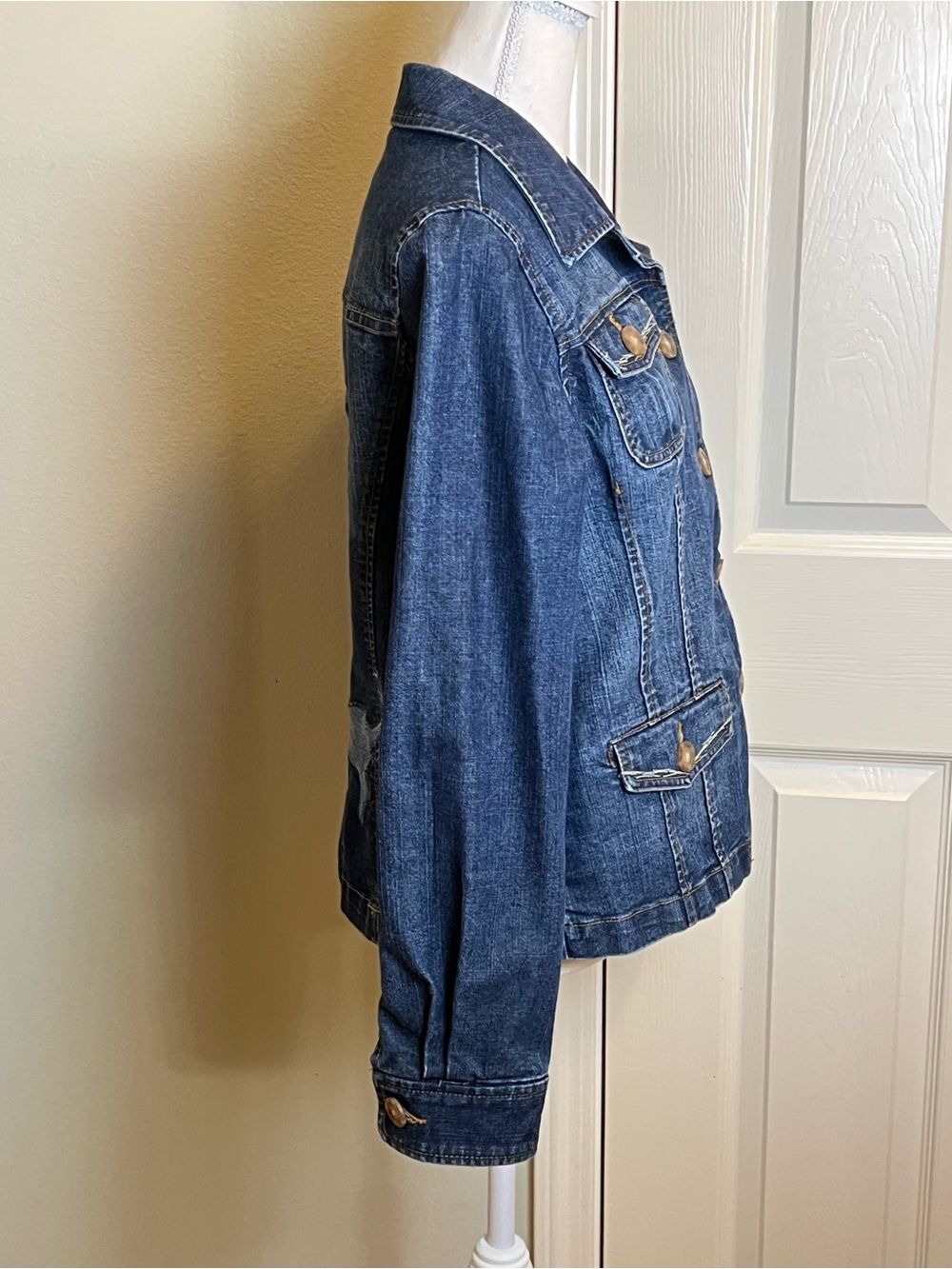 DACHSHUND Upcycled Denim Jacket - Picture 10 of 12